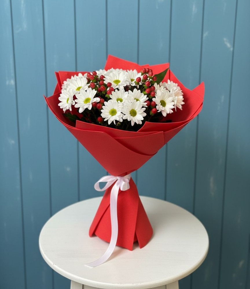 Букет цветов из: Хризантемы в Мирный