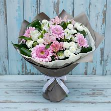 Букет цветов из:  Герберы, Альстромерии и Хризантемы в Мирный