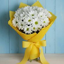 Букет цветов из:  Хризантемы #REPLACE_PRED# Мирный