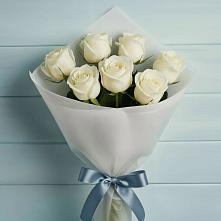 Букет 7 Белых роз Эдлесс Лав #REPLACE_PRED# Мирный