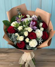 Букет цветов из:  Розы и Альстромерии в Мирный
