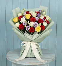 Букет цветов из:  Розы в Мирный