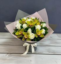 Букет цветов из:  Орхидеи и Розы в Мирный