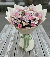 Букет цветов из:  Розы и Хризантемы #REPLACE_PRED# Мирный
