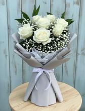 Букет цветов из:  Розы #REPLACE_PRED# Мирный