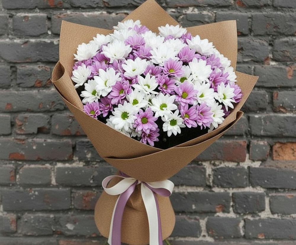 Букет цветов из: Хризантемы в Мирный