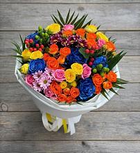 Букет цветов из:  Розы и Хризантемы в Мирный