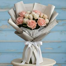 Букет цветов из:  Розы #REPLACE_PRED# Мирный