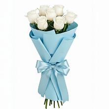 Букет 7 белых роз Проуд #REPLACE_PRED# Мирный