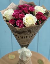 Букет цветов из:  Розы #REPLACE_PRED# Мирный