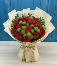 Букет цветов из:  Розы и Хризантемы в Мирный