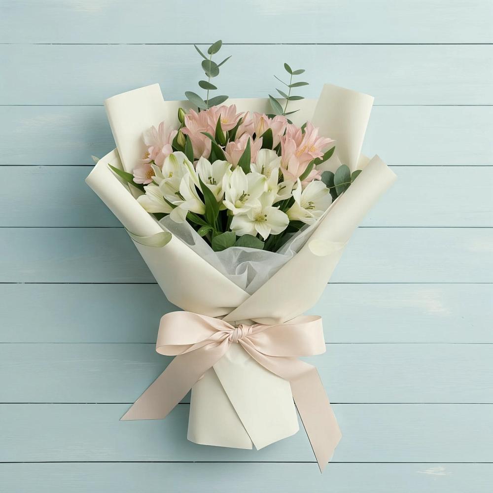 Букет цветов из: Альстромерии в Мирный