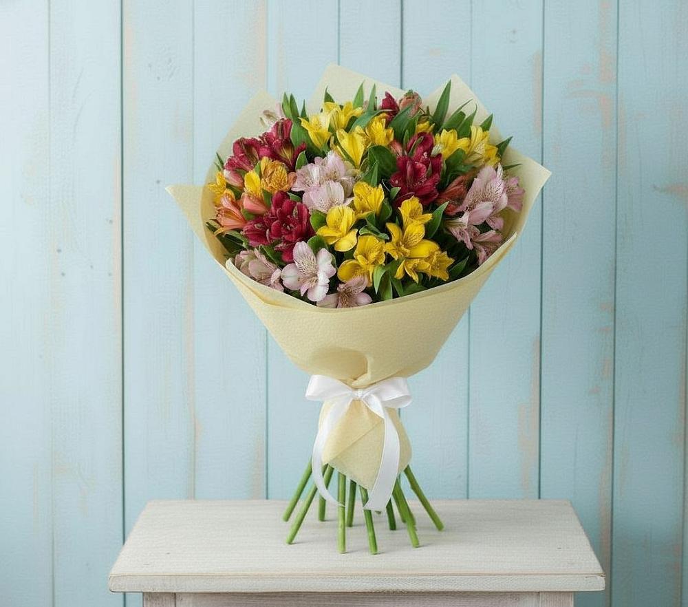Букет цветов из: Альстромерии в Мирный