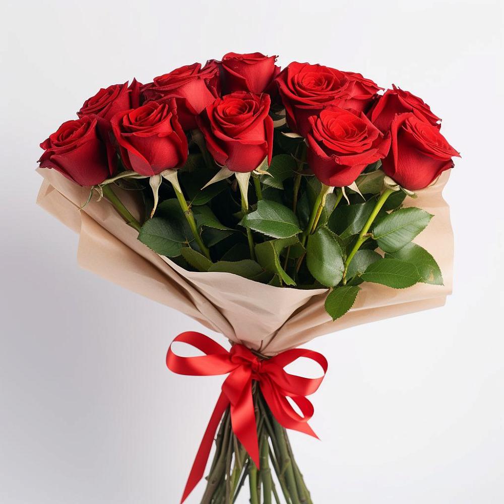 Букет 11 Красных роз Эдлесс Лав в Мирный
