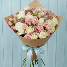 Букет цветов из:  Розы #REPLACE_PRED# Мирный